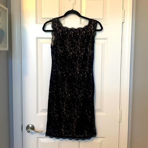 Adrianna papell black lace dress